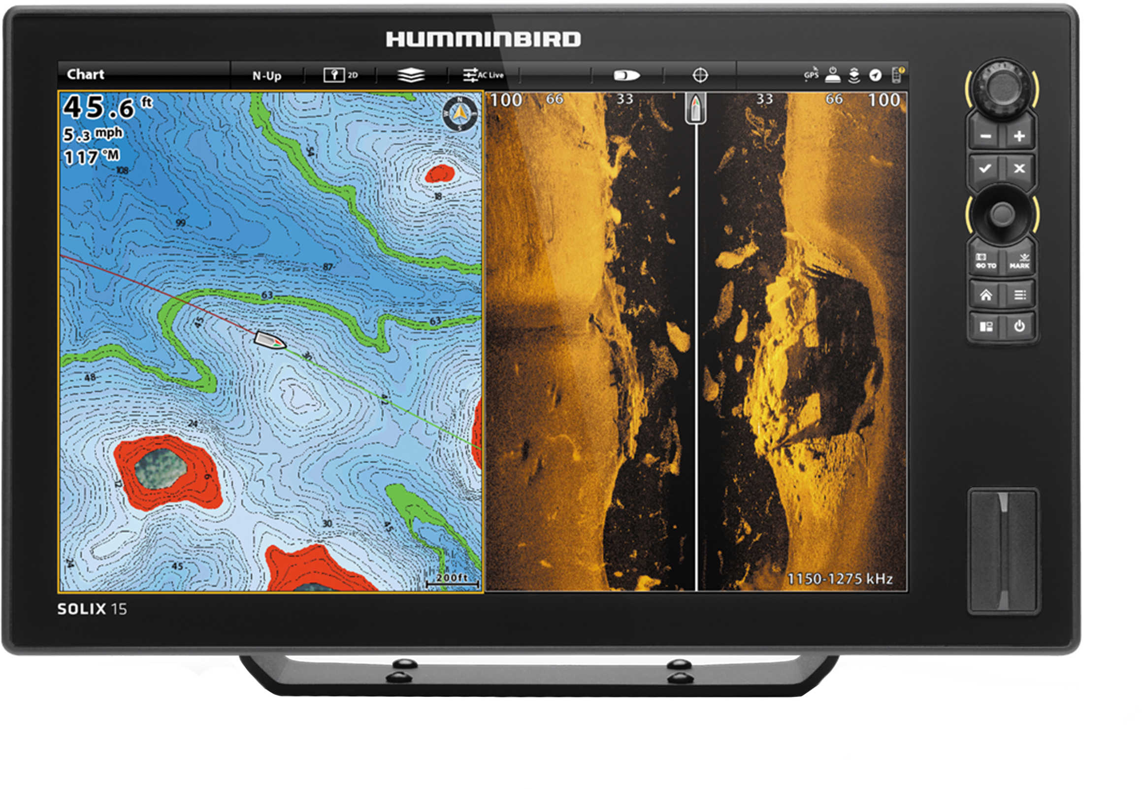 Humminbird Chirp Solix 15 SI GPS Mega Side Imaging and Mega Down