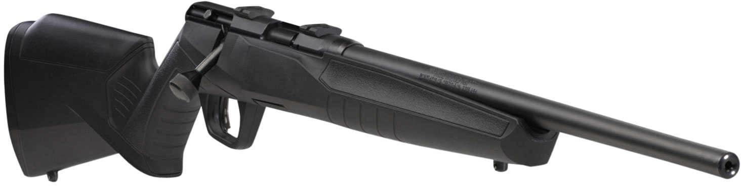 Savage Arms 70814 B17 Compact Bolt Action 17 HMR Caliber with 10+1 Capacity, 18" Barrel, Matte Blued Metal Finish & Matte Black Synthetic Stock Right Hand