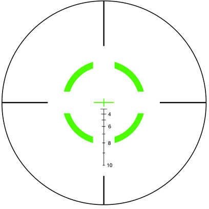 Trijicon VCOG 1-6x24mm Riflescope Green Segmented Circle/Crosshair .308/175 Grain Ballistic Reticle, Black Md: VC16-C-16