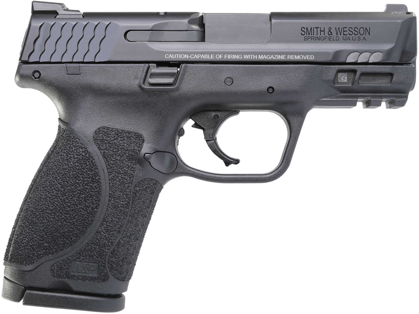 Smith & Wesson M&P M2.0 Compact Pistol 9mm 3.6" Barrel 15 Round Black Armornite Stainless Steel Slide Interchangeable Backstrap Grip