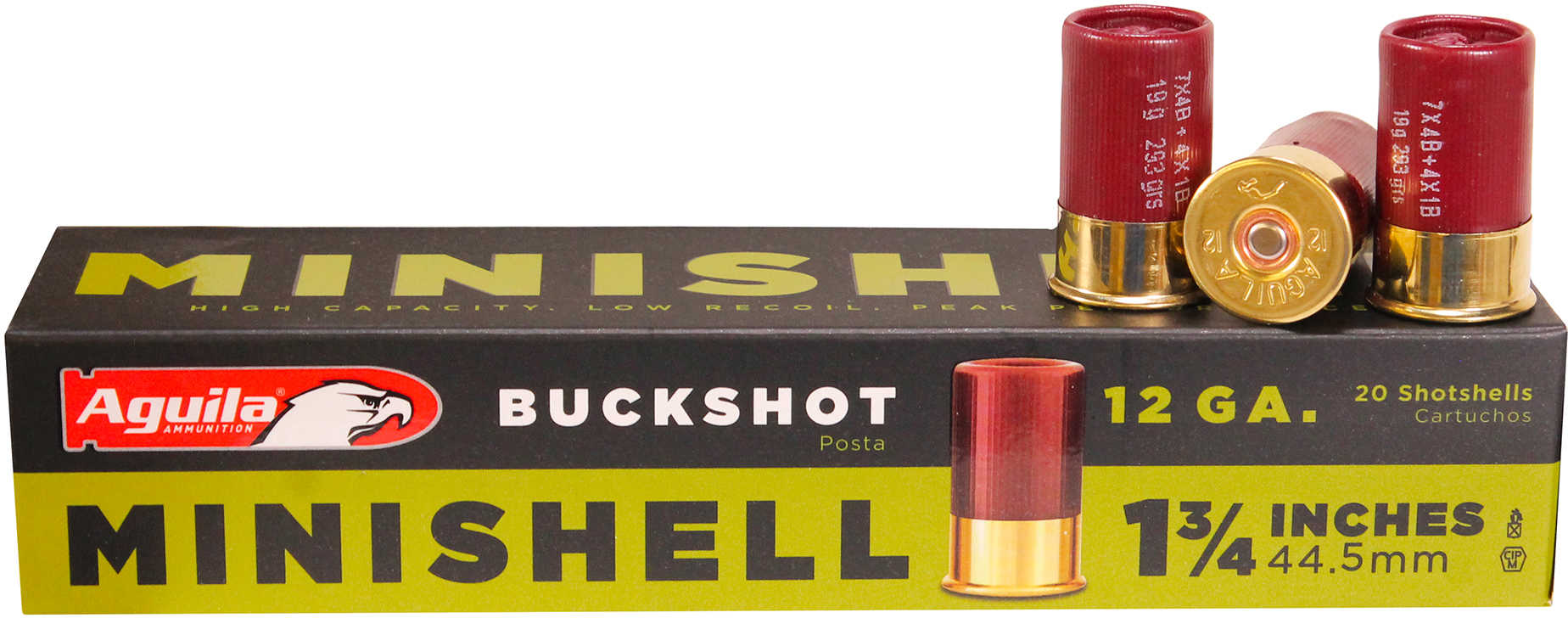 AGUILA 12 Gauge Mini Shells Buckshot #4/#1 Box of 20 Rounds 1CHB1288