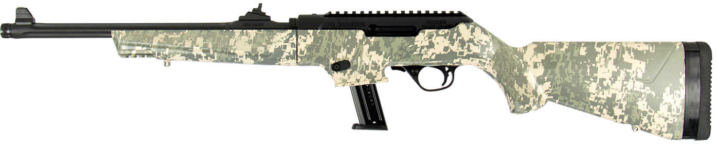 Ruger PC Carbine Semi-Automatic Rifle 9mm Luger 16.12" Threaded Barrel 17 Round Capacity Synthetic Digital Camo Stock