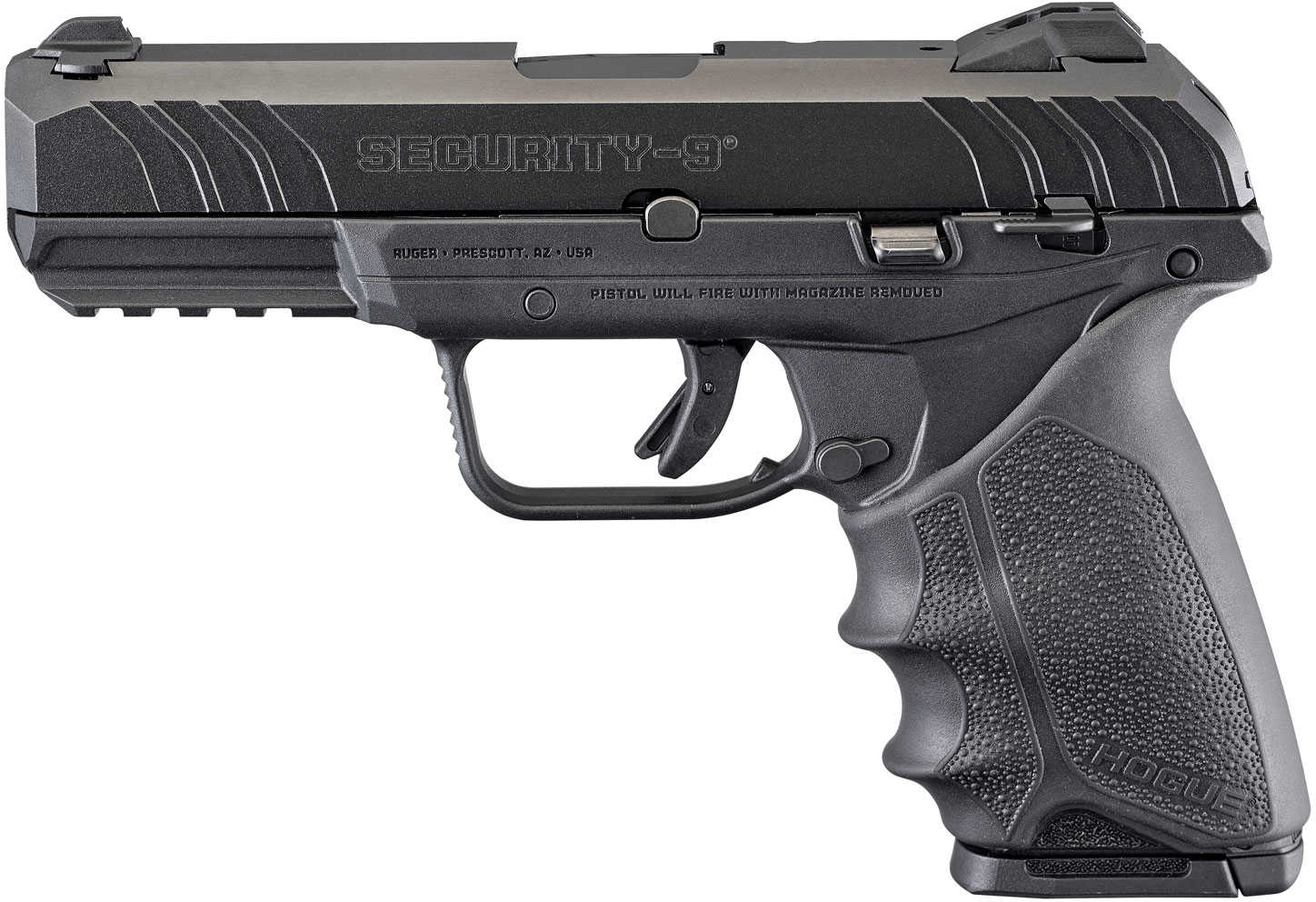 Ruger Security-9 Pistol 9mm 4" Barrel 10 Round Hogue HandALL Rubber Grip