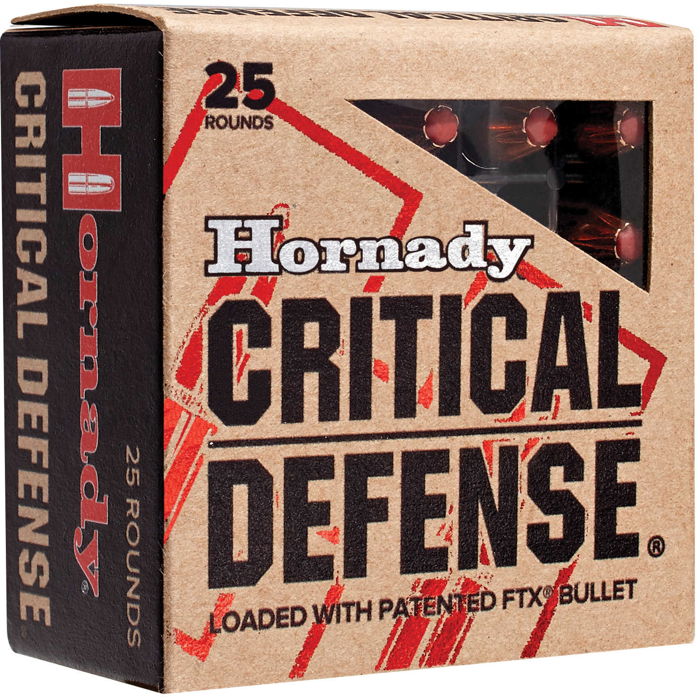 25 ACP 25 Rounds Ammunition Hornady 35 Grain Jacketed Hollow Point