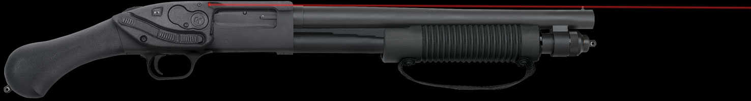 Mossberg Model 590 Shockwave CT Shotgun 12 Gauge 14.375" Barrel 3" Chamber 5 Round Capacity With Crimson Trace Laser Saddle Fixed Raptor Birdshead Grip Stock