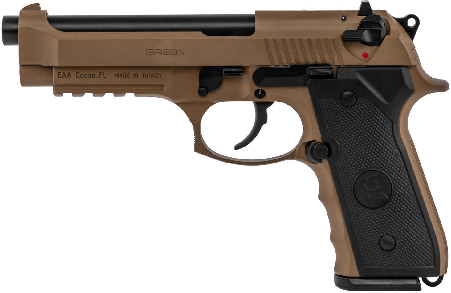 EAA Girsan Regard MC Pistol 9mm 4.90" Barrel 18 Round FDE Frame