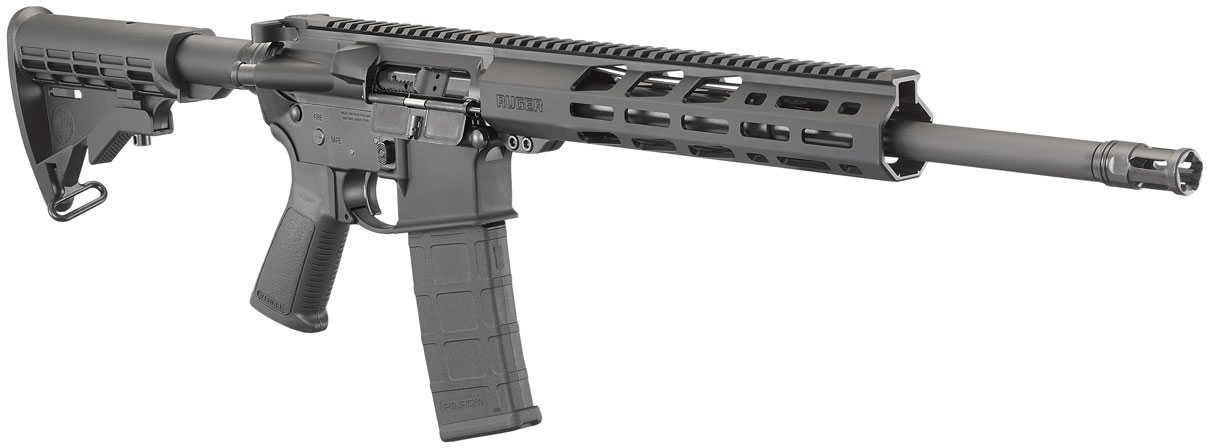 Ruger AR-556 Rifle 5.56 NATO 16.10" Barrel 30+1 Round Black Hard Coat Anodized 6 Position Stock Polymer Grip