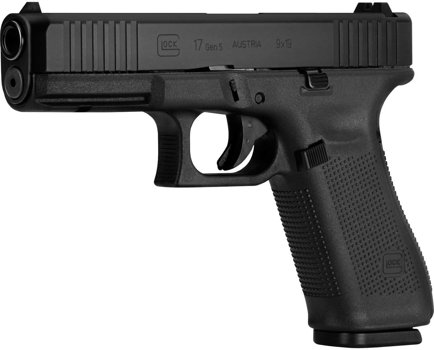 Glock G17 Gen5 Pistol 9mm Luger 4.49" Barrel Fixed Sights 17 Round Black Finish