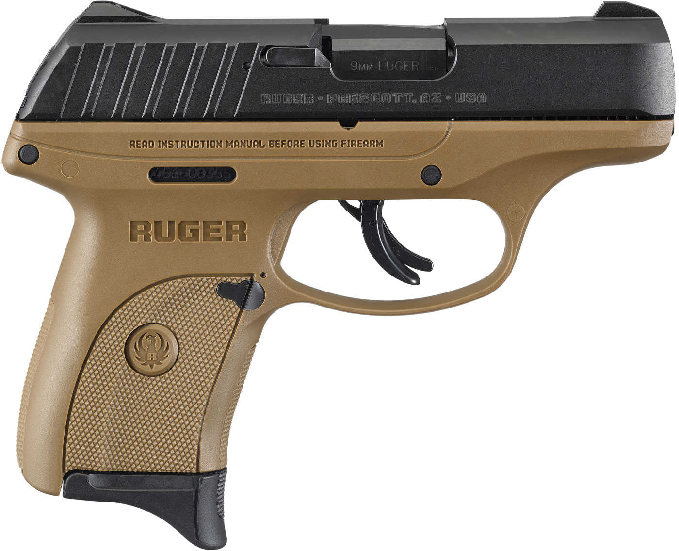 Ruger EC9s 9mm 3.12" Barrel 7 Round Black Oxide Finish Flat Dark Earth Frame