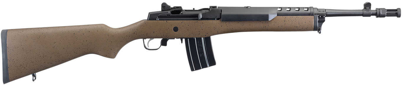 Ruger Mini-14 Tactical Rifle 5.56 NATO 16.12" Threaded Barrel 20 Round Black Speckled Brown Synthetic Stock