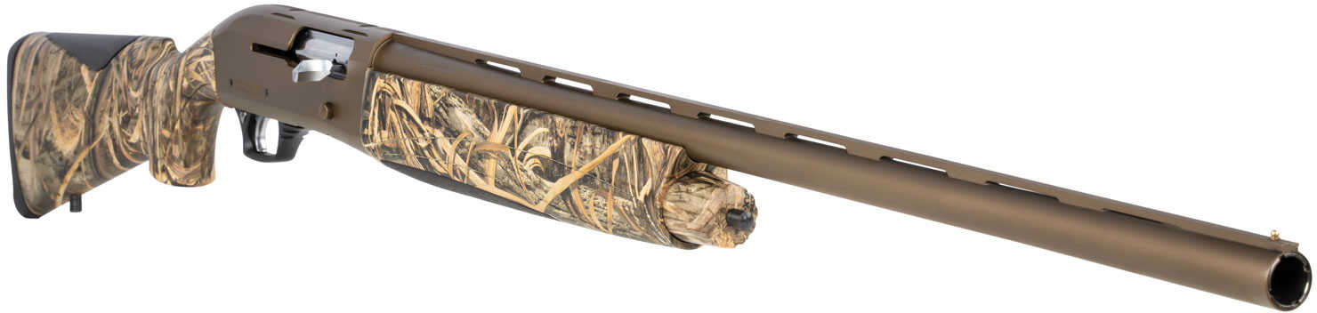 Rock Island Lion Shotgun 12 Gauge 28" Vent Rib Barrel 3" Chamber Fiber Optic Front Sight Bronze Finish With Natural Camo Stock