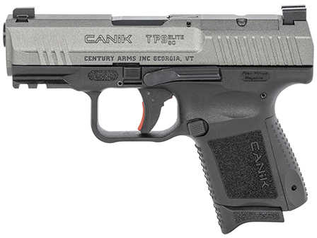 Canik TP9 Elite Subcompact Pistol 9mm Luger 3.60" Barrel 12 Round Tungsten Gray Cerakote Steel Slide Black Interchangeable Backstrap Grip