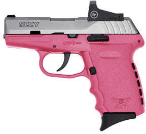 SCCY CPX-2 RD Pistol 9mm Luger 3.10" Barrel 10 Round Stainless Steel Slide Pink Polymer Grip CTS-1500 Red Dot