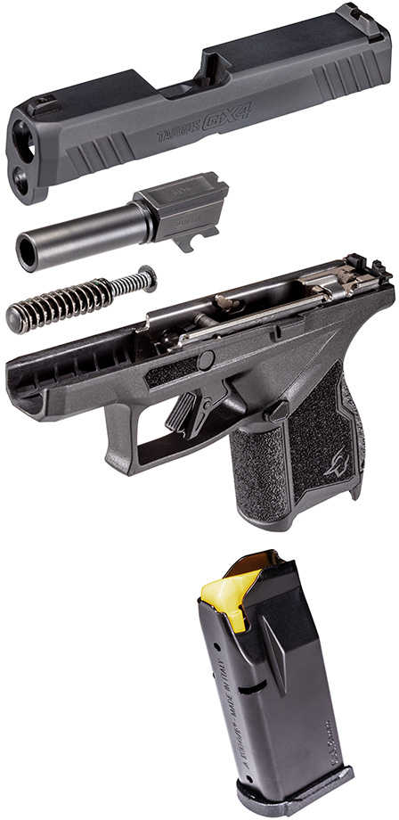 Taurus GX4 Pistol 9mm Luger 3.06" Barrel 11+1 Rounds Black Finish iterchangeable Backstrap Grip