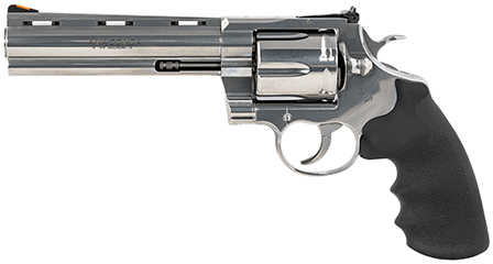 New Colt Anaconda Revolver 44 Mag 6 Shot 6" Barrel Semi-Bright Stainless Steel Finish with Black Hogue Rubber Grip