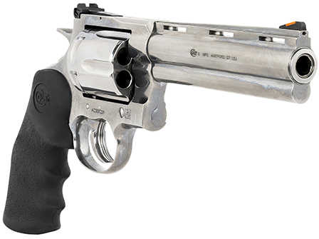 New Colt Anaconda Revolver 44 Mag 6 Shot 6" Barrel Semi-Bright Stainless Steel Finish with Black Hogue Rubber Grip