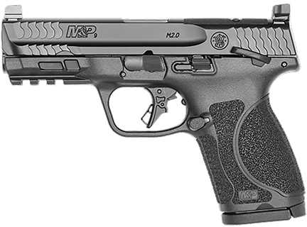 Smith & Wesson M&P M2.0 Compact 9mm Luger Semi-Auto Pistol 4" Barrel (2)-15Rd Mag Matte Black Armornite Stainless Steel Barrel/Slide with Optics Cut Right Hand Polymer Finish