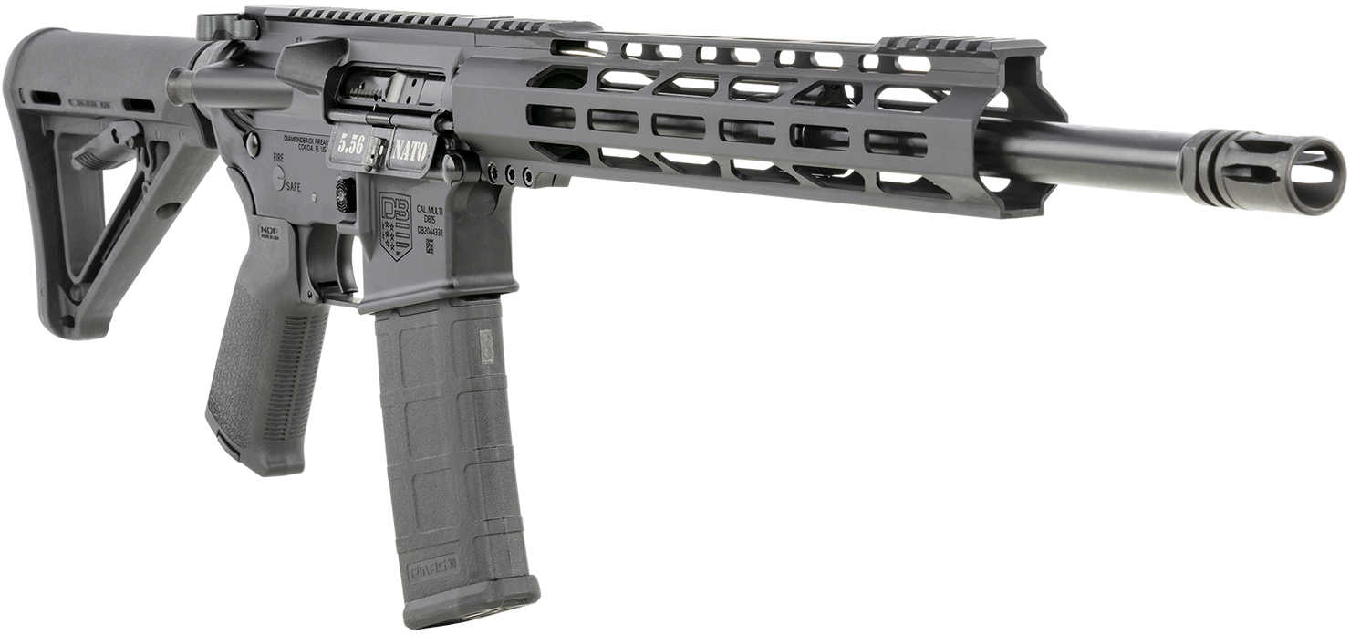 Diamondback DB15 Rifle 5.56 NATO 16" 30+1 Rounds Black Hard Coat Anodized Receiver Adjustable Magpul MOE Carbine Stock And Grip