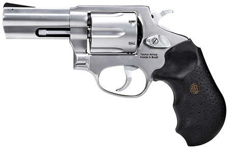 Rossi RP63 Revolver 357 Mag 6 Shot 3" Satin Stainless Steel Barrel, Cylinder & Frame Textured Black Rubber Grip