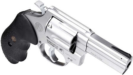 Rossi RP63 Revolver 357 Mag 6 Shot 3" Satin Stainless Steel Barrel, Cylinder & Frame Textured Black Rubber Grip