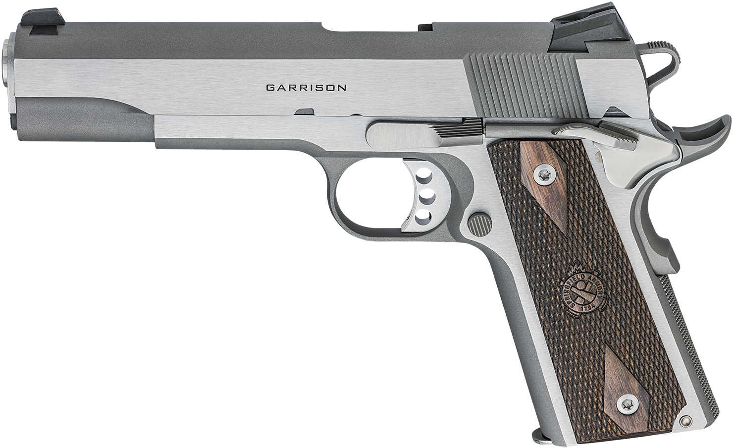 Springfield Armory 1911 Garrison Pistol 9mm Luger 9+1 Rounds 5" Barrel Matte Rust-Resistant Stainless Steel Frame
