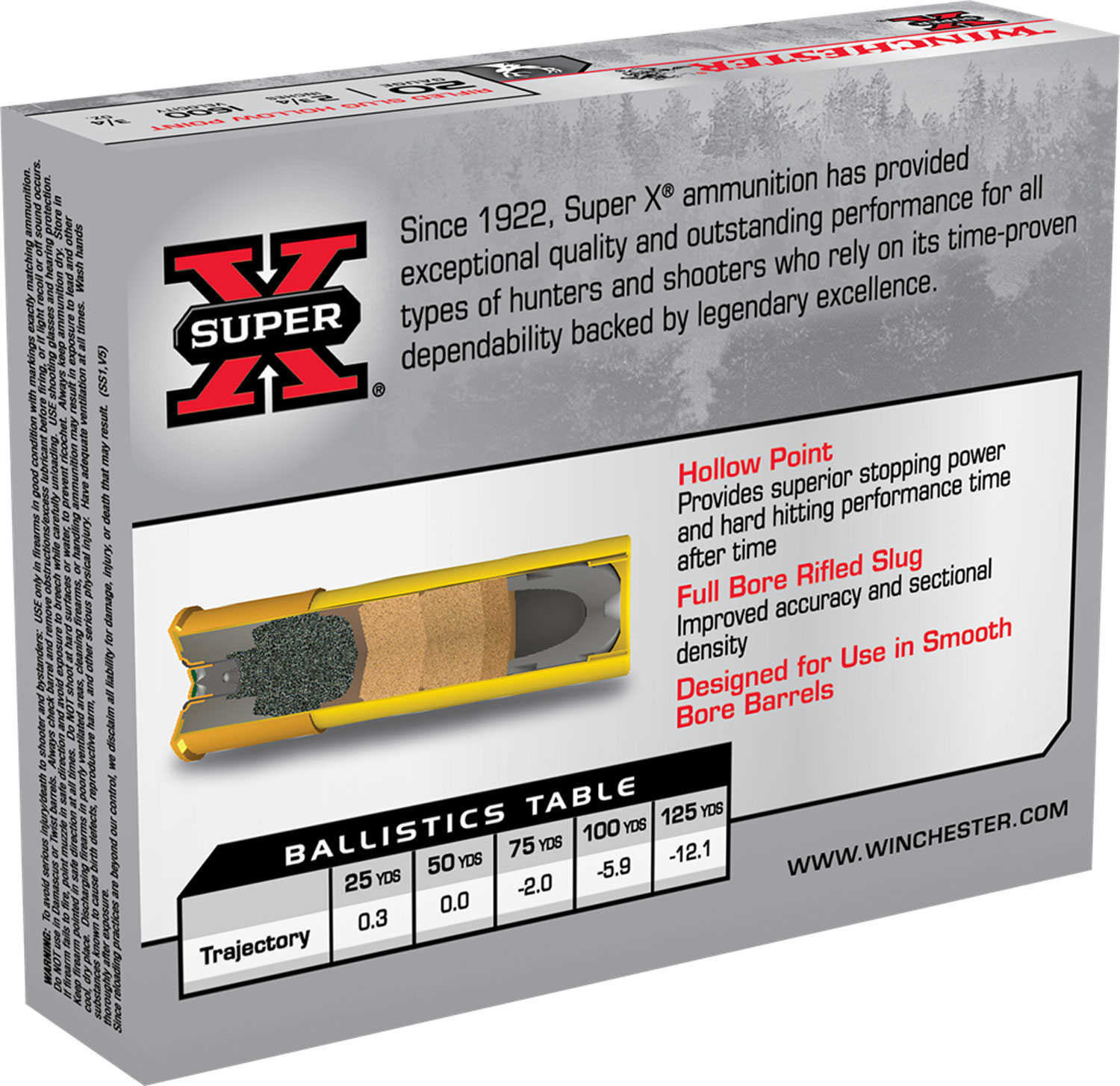 20 Gauge 5 Rounds Ammunition Winchester 3/4" oz Lead #Slug