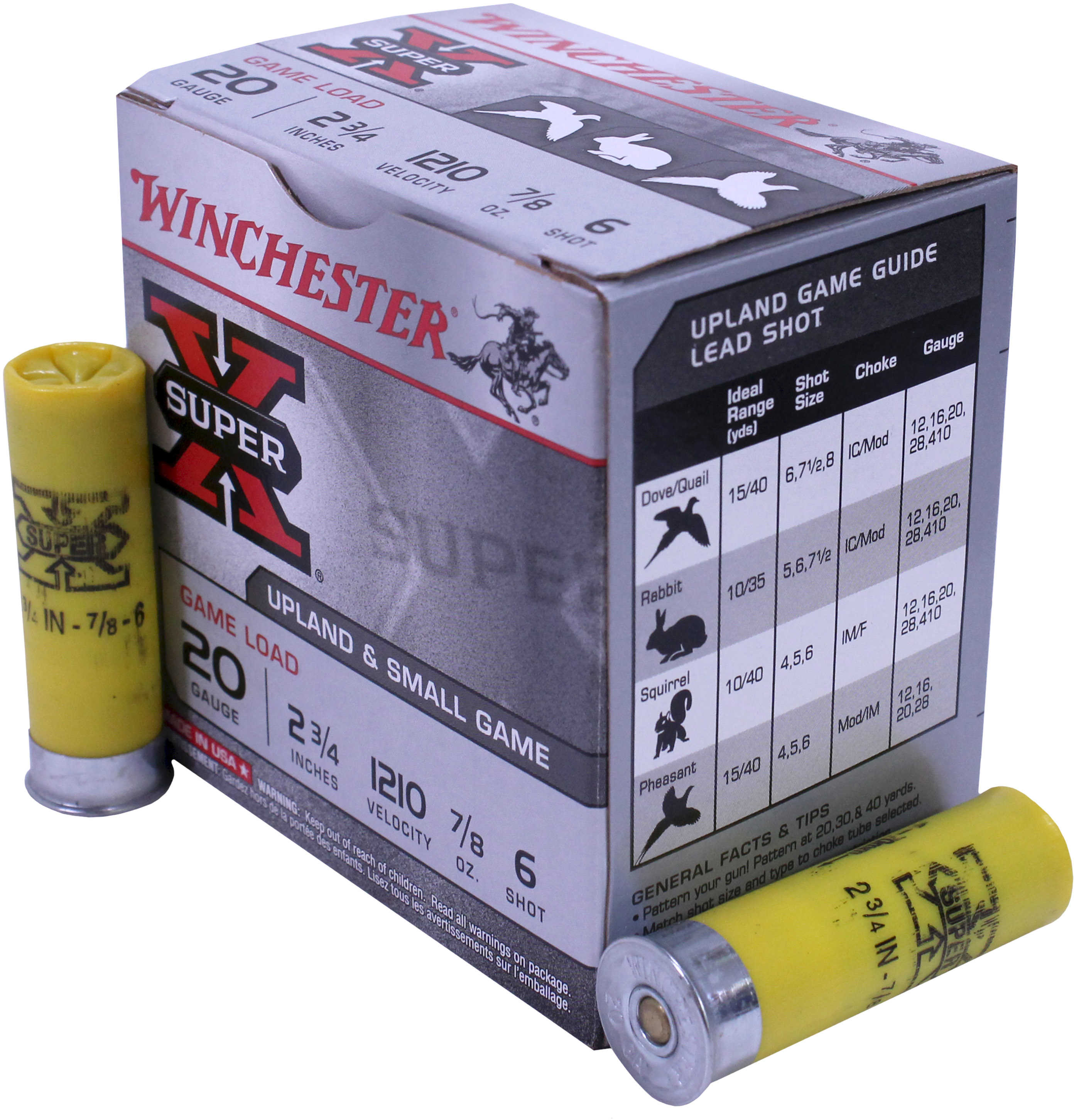 Winchester 20 Gauge 2 3 4 U0026quot 7 8oz 6 Shot Per 25 Xu206