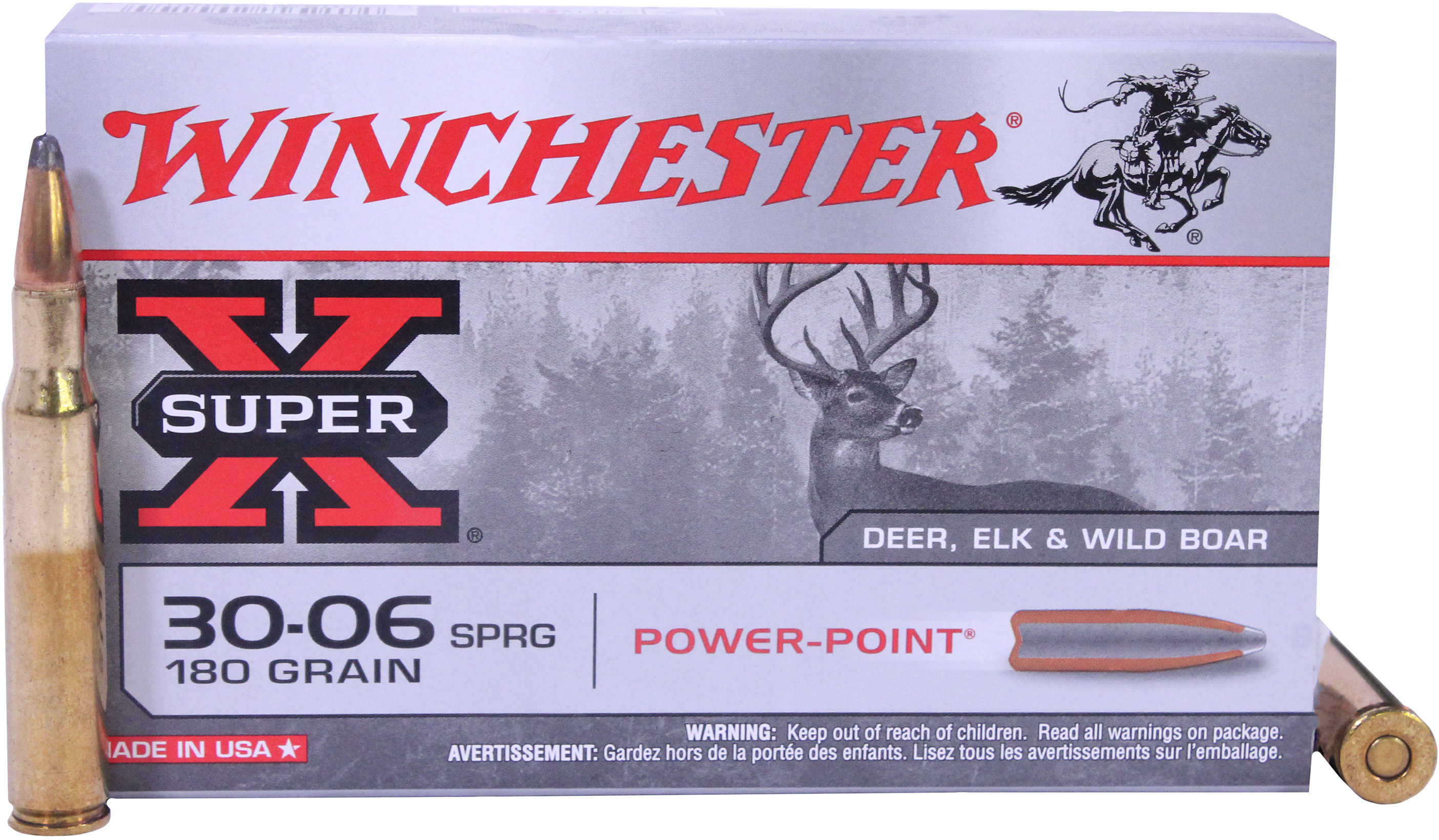 Winchester SuperX PowerPoint 3006 180 Grain Pointed Soft Point 20