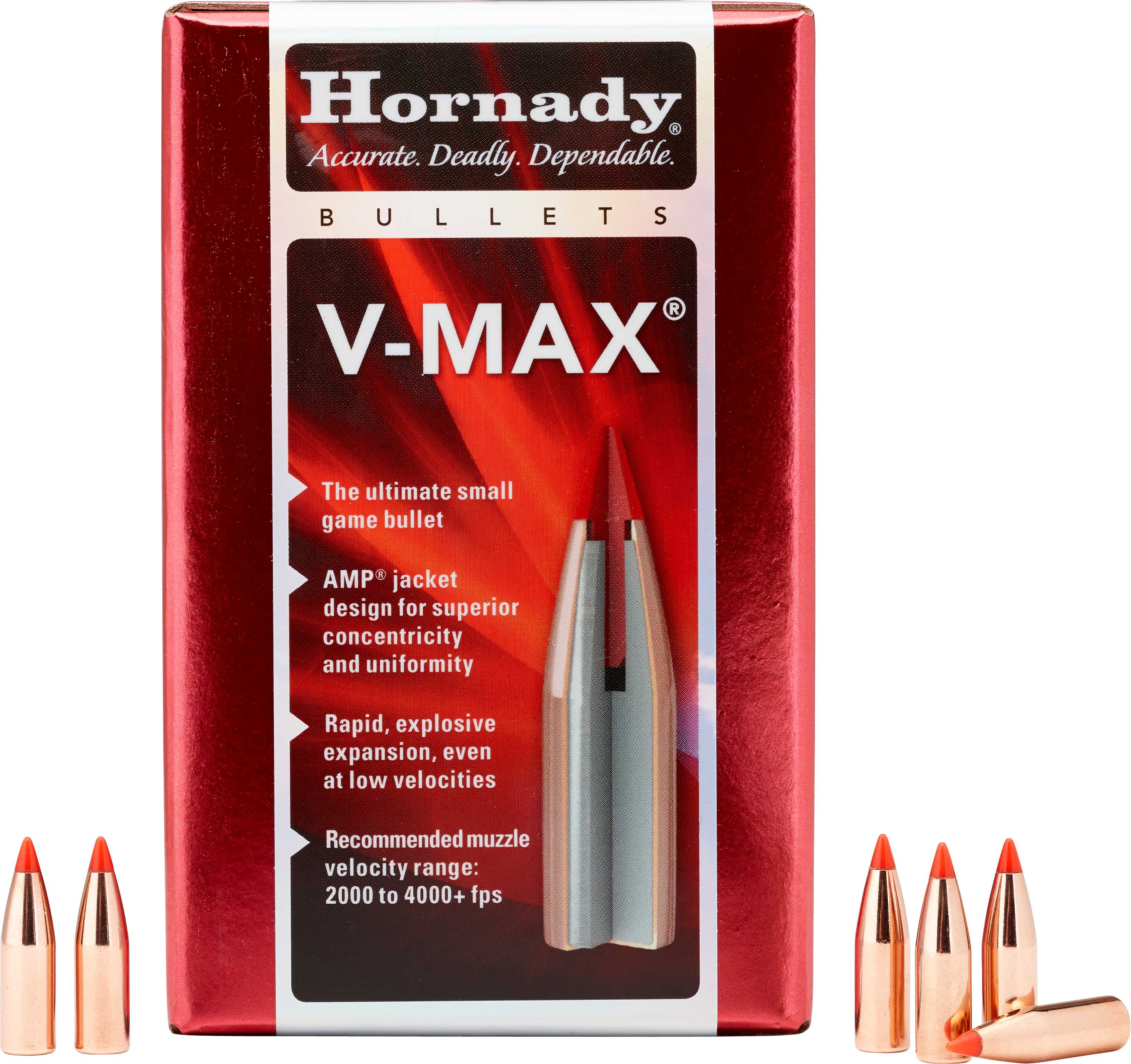 Hornady 22 Caliber Bullets (.224) 55 Grains V-Max (Per 250) 22716
