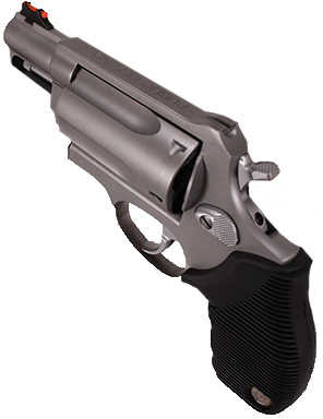 Taurus Judge Public Defender Revolver 410 Gauge / 45 Colt Compact Stainless Steel 2.5" Barrel With Fiber Optic Sight 2441039TC