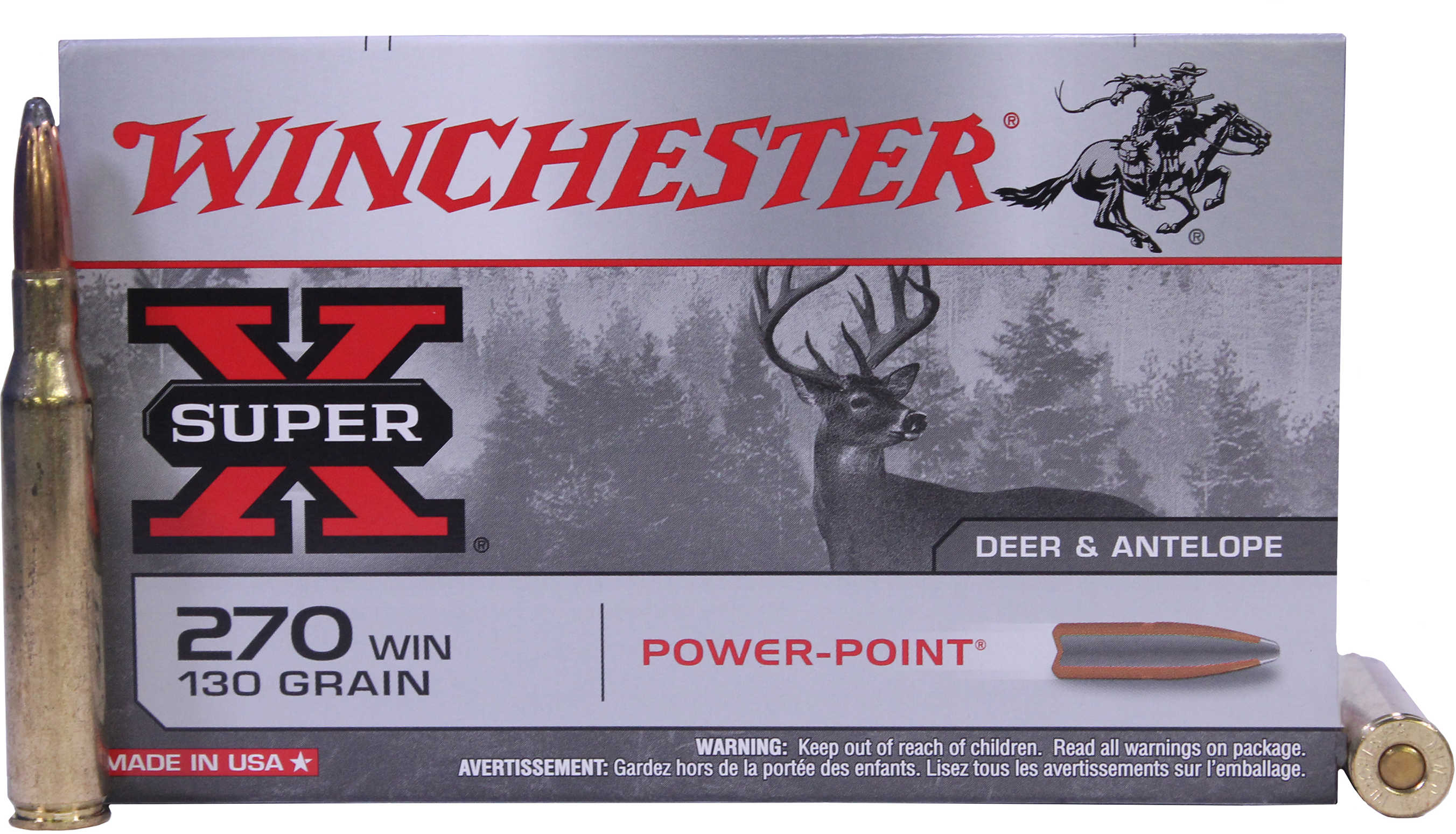 Winchester SuperX PowerPoint 270 Winchester 130 Grain Pointed Soft