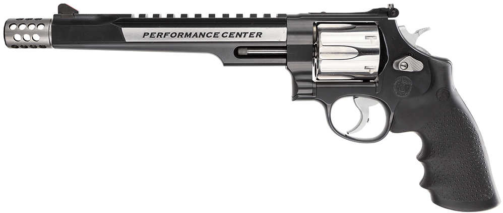 Smith & Wesson Performance Center 629 Hunter Revolver 44 Rem Mag 7.50" Barrel Shot Stainless Steel and Black Finish With Polymer Grip