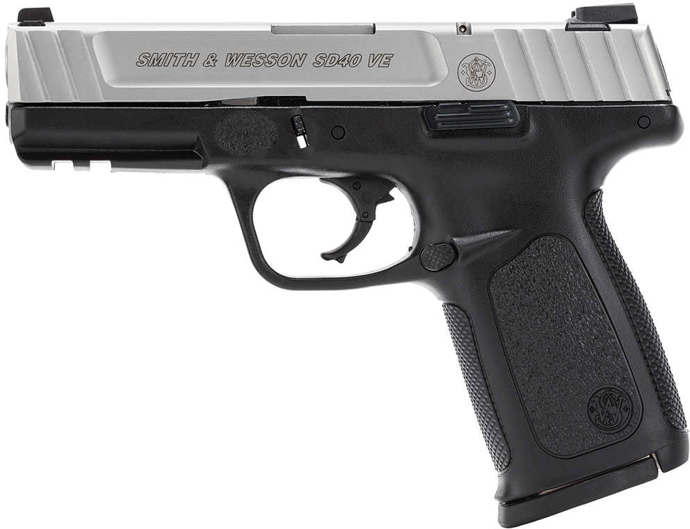 Smith & Wesson SD40 VE Pistol 40 S&W 14 Round Stainless Steel Slide Black Polymer Grip 223400