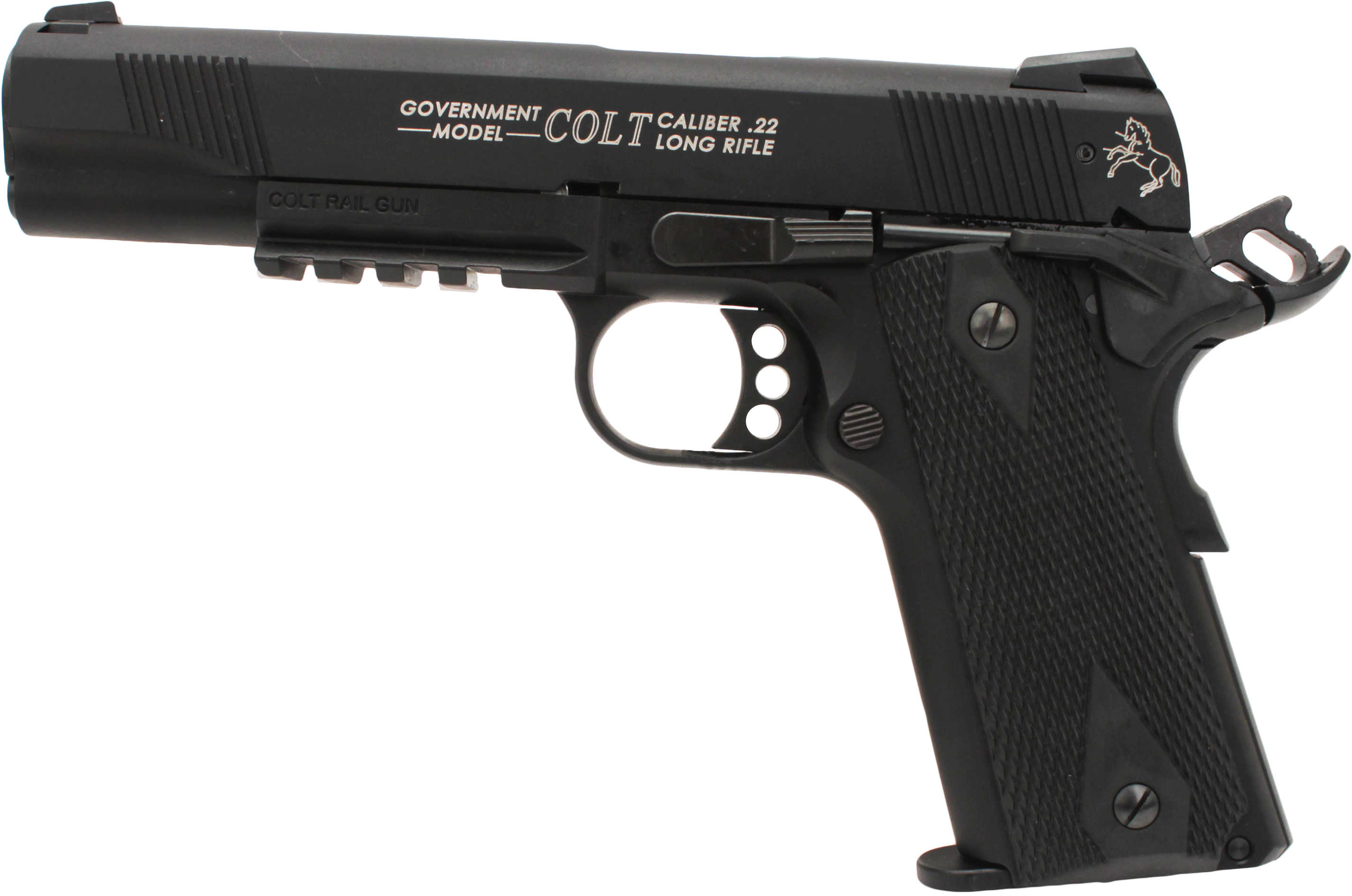 Walther Colt 1911 22 Long Rifle Semi Automatic Pistol Rail Gun Black 10