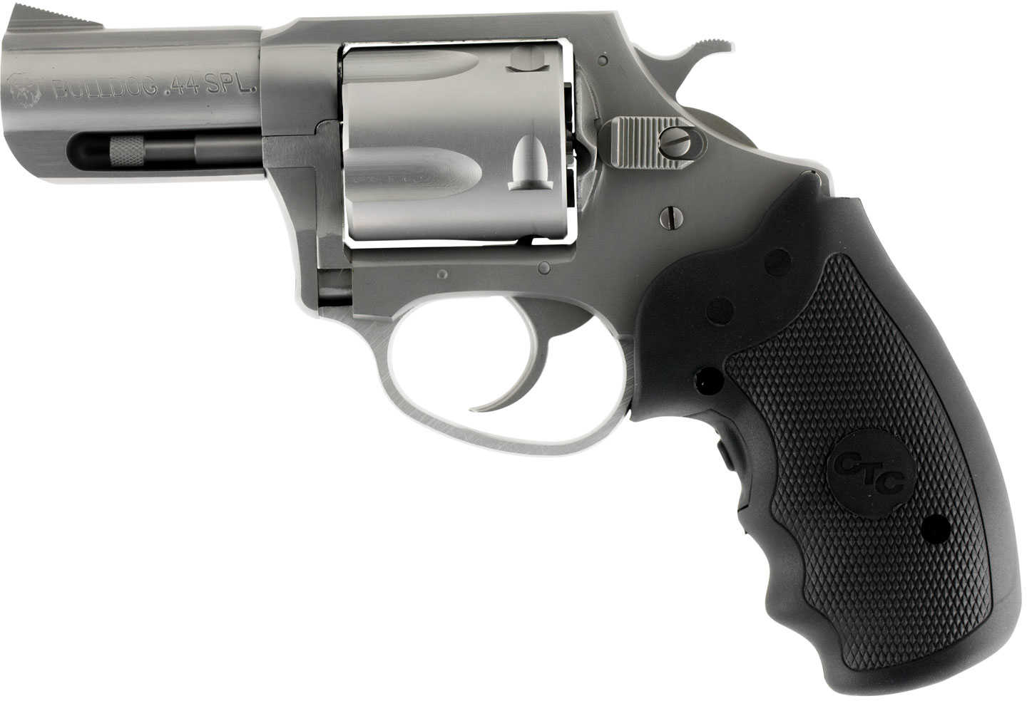 Charter Arms 44 Special Bulldog Revolver 2.5" Barrel Stainless Steel With Crimson Trace Laser Grip 5 Round