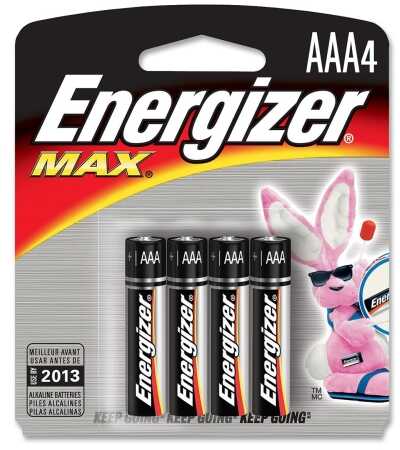 Energizer Max Batteries AAA 4Pk