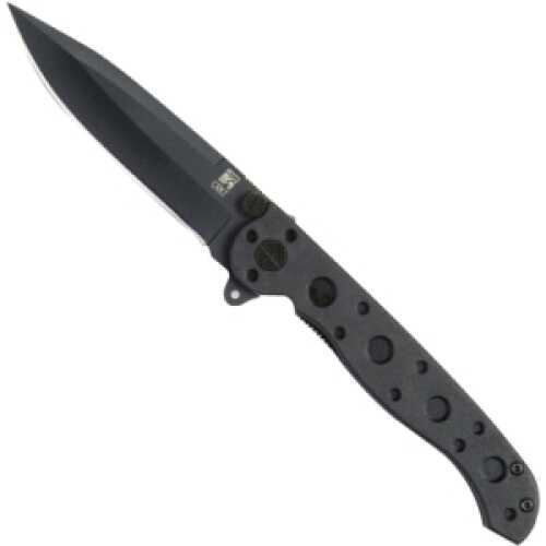 Columbia River Knife & Tool M16 Folding 8Cr15MoV/Edp Plain Spear Point Dual Thumb Stud/Flipper/Pocket Clip 3" Blac