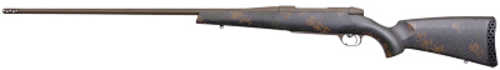 Weatherby Mark V Backcountry 2.0 Bolt Action Rifle<span style="font-weight:bolder; "> 280</span> Rem <span style="font-weight:bolder; ">Ackley</span> Improved 24" Flutted Steel Barrel McMillan Tan Cerakote Dark Green/Brown Sponge Camoflauge Finish Exposed Carbon Fiber Stock Muzzle Brake Right Hand 4 Rds