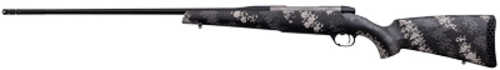 Weatherby Mark V Backcountry 2.0 TI Bolt Action Rifle 6.5 RPM 24" Fluted Barrel 4Rd Capacity Right Hand Graphite Black Grey and White Sponge Accents Cerakote Finish