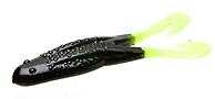 Zoom Lures Horny Toad 4.25in 5/pk Black/Chartreuse Tail Md#: 083-125