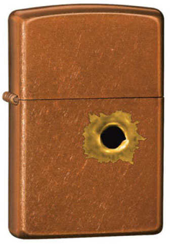 Zippo Pocket Lighter - Toffee with Bullet Hole Lifetime guarantee - Excellent craftsmanship - Windproof de 24717