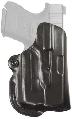 DESANTIS Mini Scabbard Holster LH OWB Leather S/A Hellcat Black