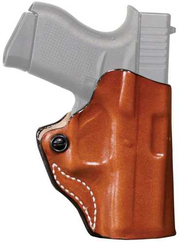 DESANTIS Mini Scabbard Holster LH OWB Leather S/A Hellcat Tan