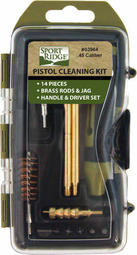 Sport Ridge Cleaning Kit Pistol 45Cal 14Pc