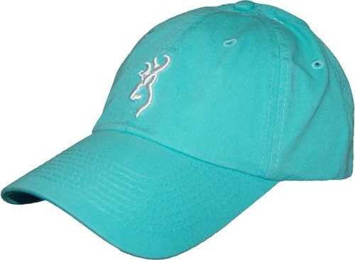 Browning Logo Ball Cap, Teal With White BuckMark Md: 9514-TEAL