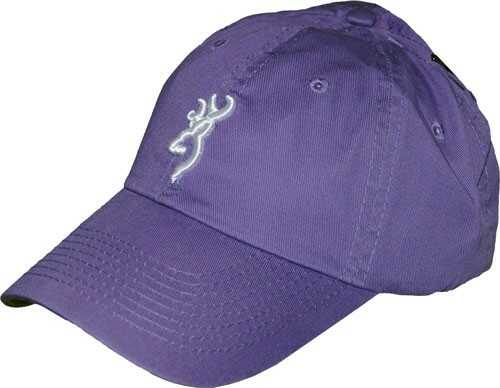 Browning Logo Ball Cap, Purple With White BuckMark Md: 9514-PURPLE