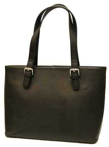 Concealed Carrie Leather Tote Smooth Black Finish