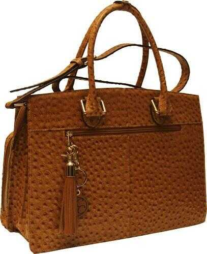 Click to see larger image. Concealed Carrie Ostrich Print Leather Computer