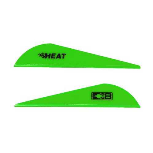Bohning Archery Heat Vane 2.5" Solid Neon Green 36Pk