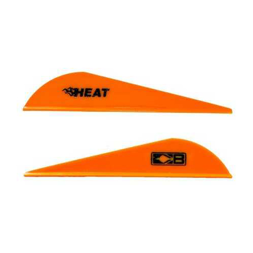 Bohning Archery Heat Vane 2.5" Solid Neon Orange 36Pk